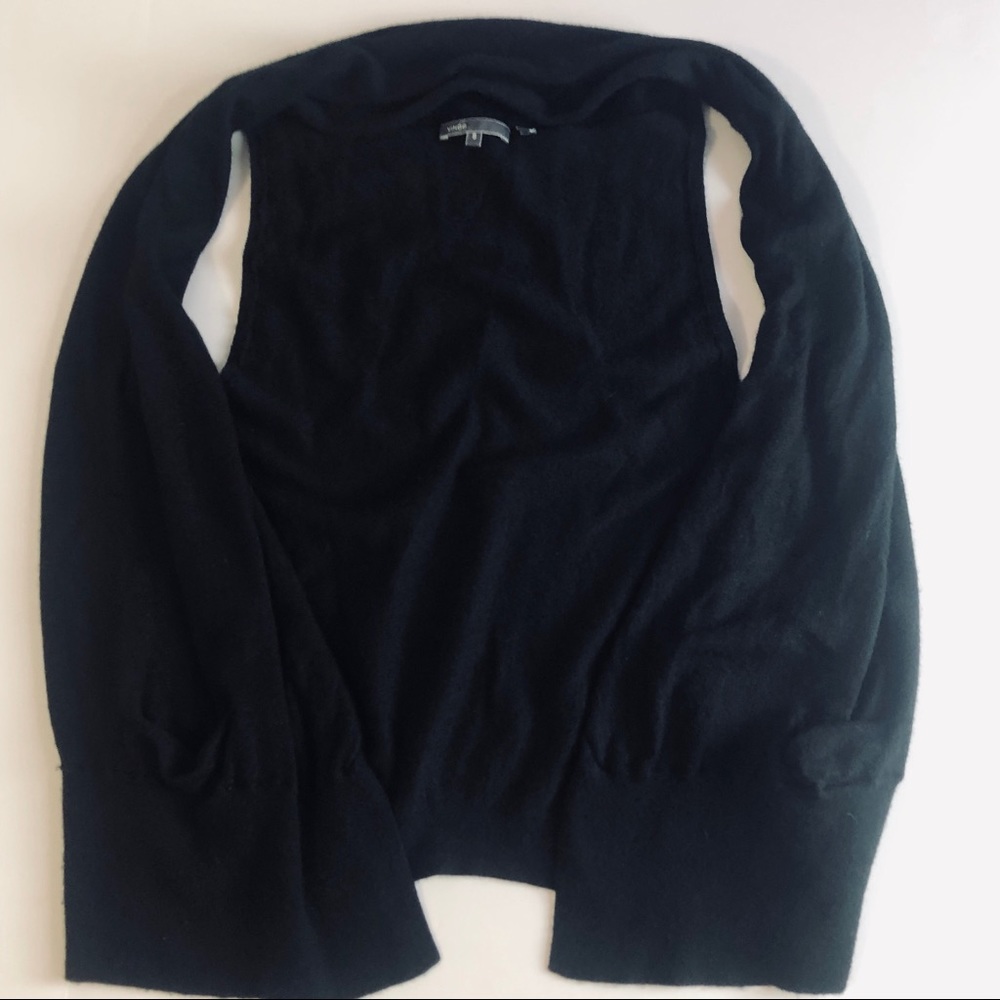 🎉HOST PICK🎉VINCE BLACK 100% CASHMERE CARDIGAN - Picture 10 of 16
